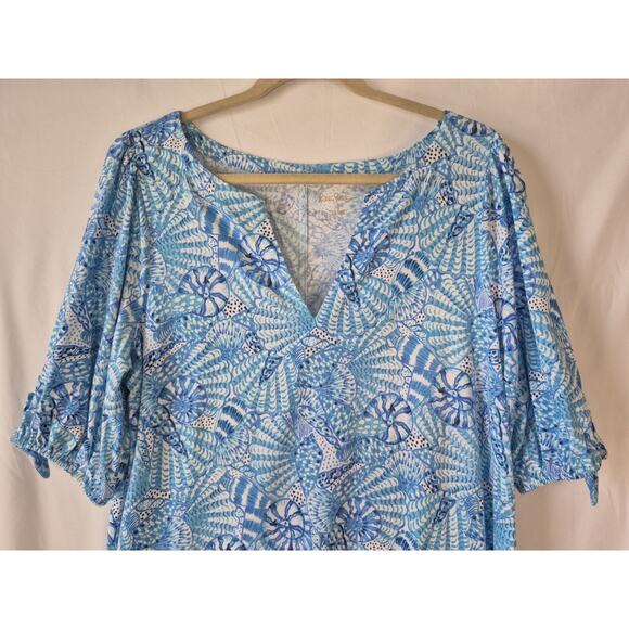 Lilly Pulitzer Womens Sea Shells Amaifi Blue Easley Shift Dress XL - Picture 5 of 9